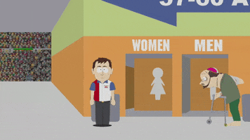walker bathrooms GIF by South Park 