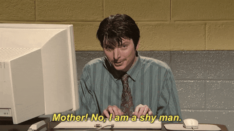 Im A Shy Man GIF by Saturday Night Live - Find & Share on GIPHY