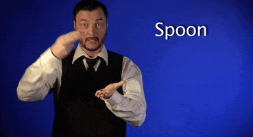 sign language spoon GIF by Sign with Robert