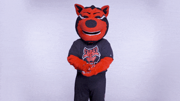 Red Wolves Clapping GIF by Arkansas State University