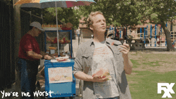 happy chris geere GIF by You're The Worst 