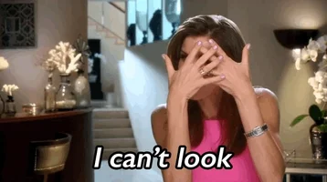  scared real housewives of orange county hiding embarrassed rhoc GIF