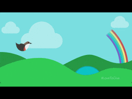 dipjar rainbow bird dipping dipjar GIF