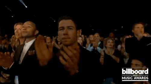 Nick Jonas Clapping GIF by Billboard Music Awards by bbmas