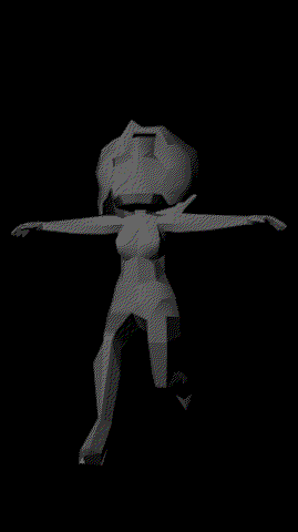 unidentified a new 3d character running test GIF