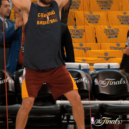 stretching cleveland cavaliers GIF by NBA