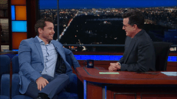 Stephen Colbert Fist Bump GIF by The Late Show With Stephen Colbert