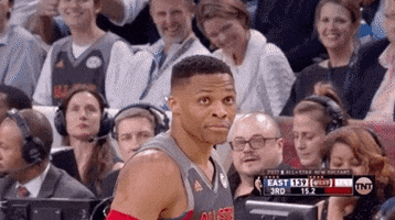 russell westbrook three point celebration gif