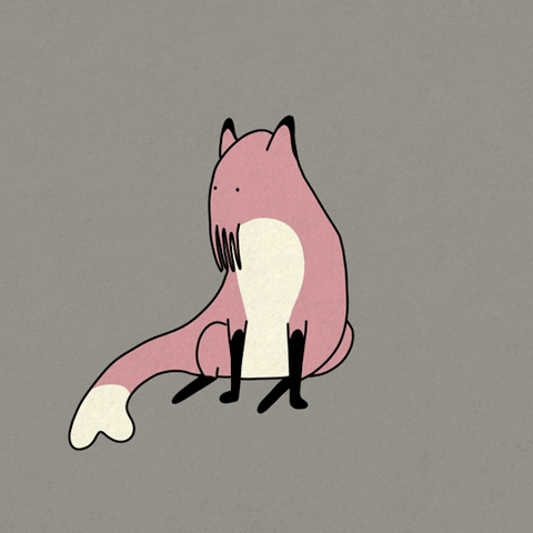 My_E cute animation fox shrimp GIF