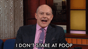 rob corddry poop GIF by The Late Show With Stephen Colbert