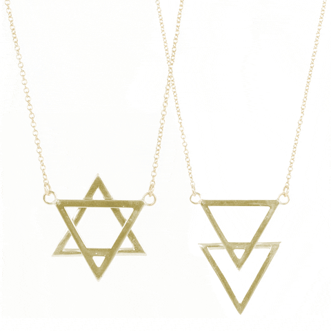 beccaaronson gold jewelry necklace star of david GIF
