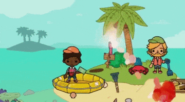 happiness vacation GIF by Toca Boca