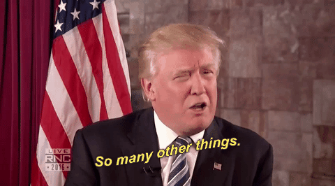 Image result for trump "many things" gif