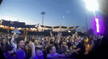 crowd trigger warning GIF by Burger Records