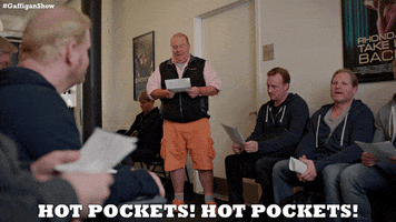 hot pockets GIF by The Jim Gaffigan Show