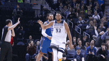 happy karl anthony towns GIF by NBA