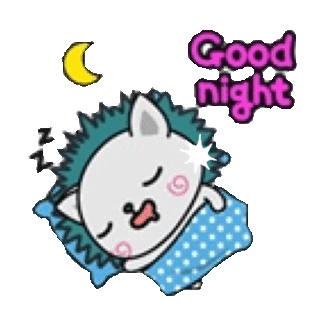 sleepy good night Sticker