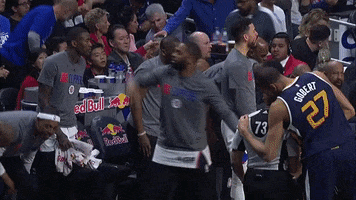 los angeles clippers bench GIF by NBA