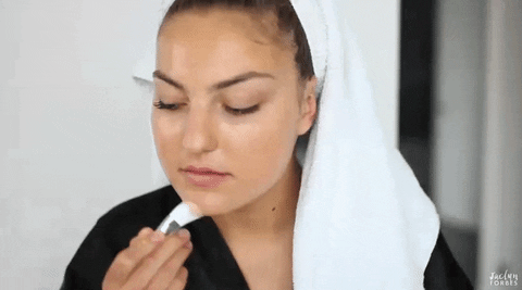 Much beauty skin routine face mask GIF