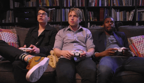 chilling video games GIF by SMOSH