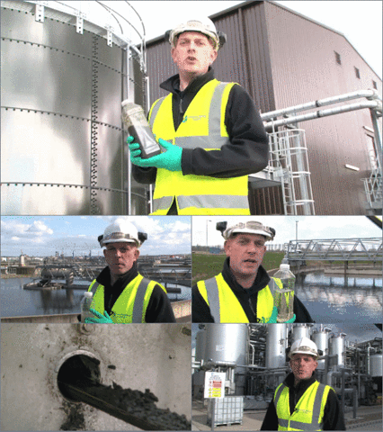 raddie howdon sewage treatment works. anaerobic digestion plant sludge biogas GIF