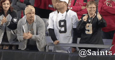 saints football applause GIF by New Orleans Saints