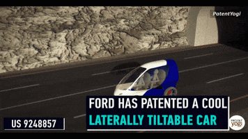 patentyogi ford traffic futuristic car tiltable car GIF