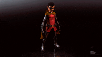felipefierro 3d artist batman book GIF
