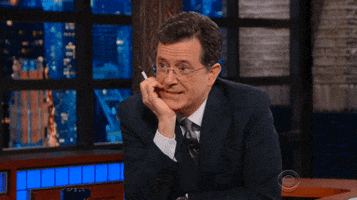 blinking stephen colbert GIF by The Late Show With Stephen Colbert