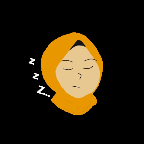 aniseeson tired emoji sleepy hijab GIF