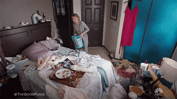 cleaning up the good place GIF by NBC