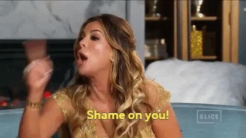 real housewives shame on you GIF by Slice