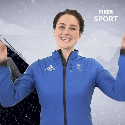 winter olympics celebration GIF by BBC