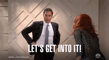 click debra messing GIF by Will & Grace