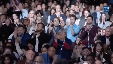 GIF de aplausos de barack obama por Obama