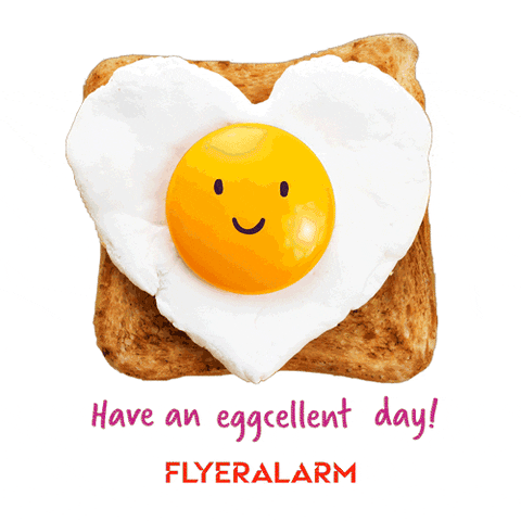 Morning Egg GIF by FLYERALARM