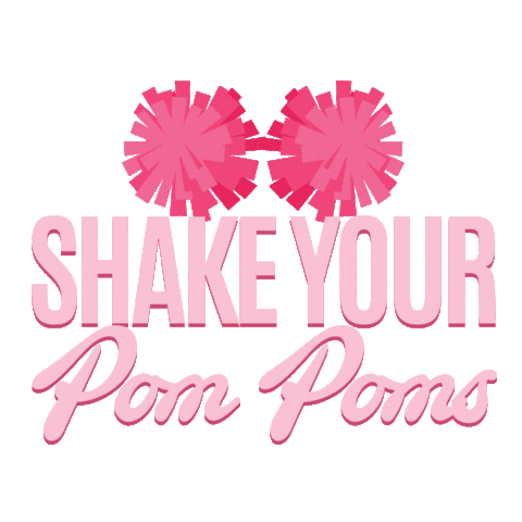 Shake Your Pom Poms Sticker by The Booty Camp RI