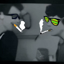 Black And White Smoking GIF