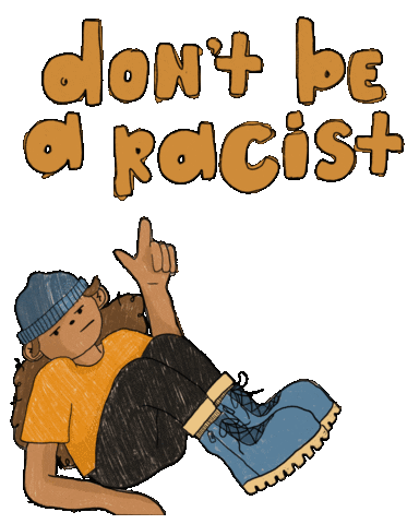 No To Racism Sticker by lacomidadejeremie