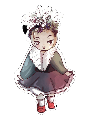 Halloween Flower Sticker