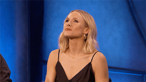 Kristen Bell Kisses GIF by Team Coco