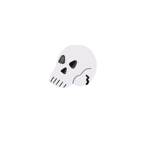 Halloween Skull Spiders Cobwebs Dusty Dead Sticker