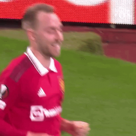 Happy Christian Eriksen GIF by Manchester United