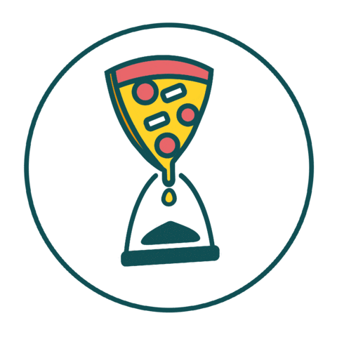In Time Pizza Sticker