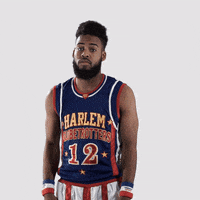 quiet hush GIF by Harlem Globetrotters