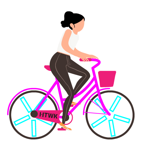 Girl Bike Sticker by HTWK_Verlagsherstellung