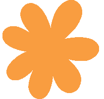 Orange Flower Sticker by Poppy Deyes