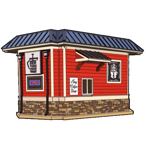 Drip-Thru Coffee Sticker