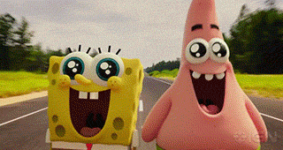 spongebob squarepants laughing GIF