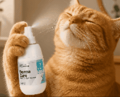 Cat Spray GIF by Yeniçağ Veteriner Ecza